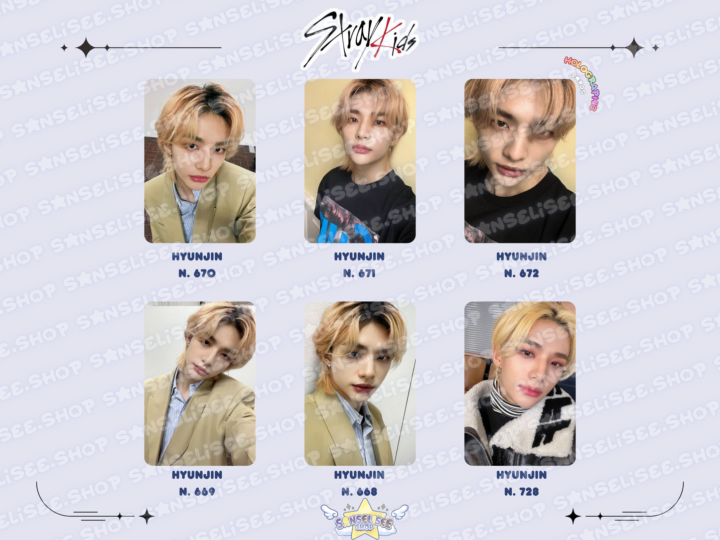 HYUNJIN HOLOGRAPHIC 🌈 PHOTOCARDS  #01
