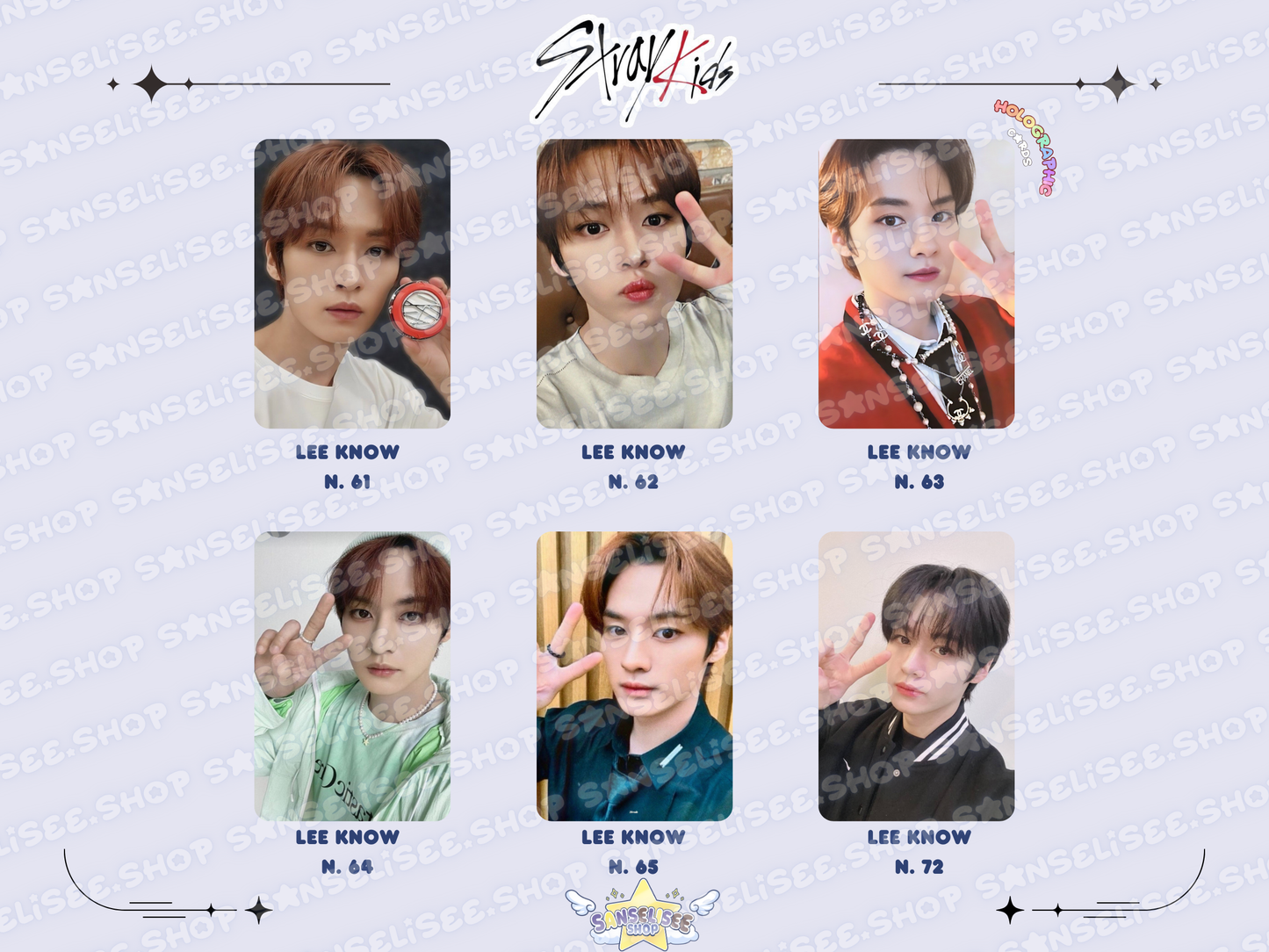 LEE KNOW HOLOGRAPHIC 🌈 PHOTOCARDS  #01